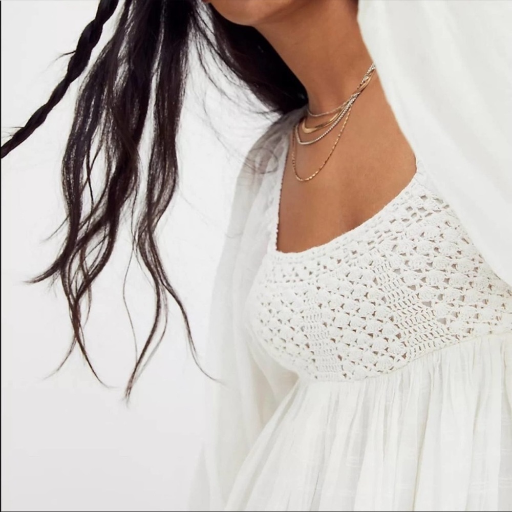 Free People White Long Sleeve Dress - Picture 3 of 8